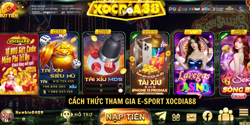 Cách thức tham gia E-sport xocdia88